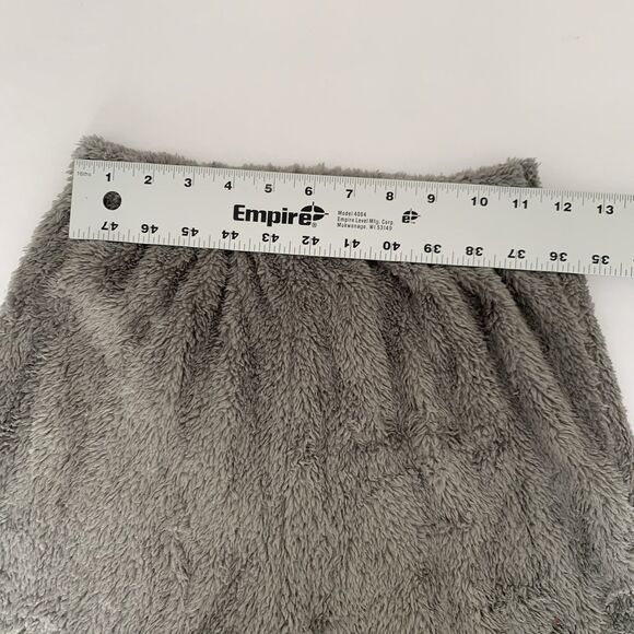 Fuzzy Pant Set Bear Ear Crop Hoodie Fleece Sweatsuit Outfit Kids 13-14 Gray Warm - Picture 6 of 8